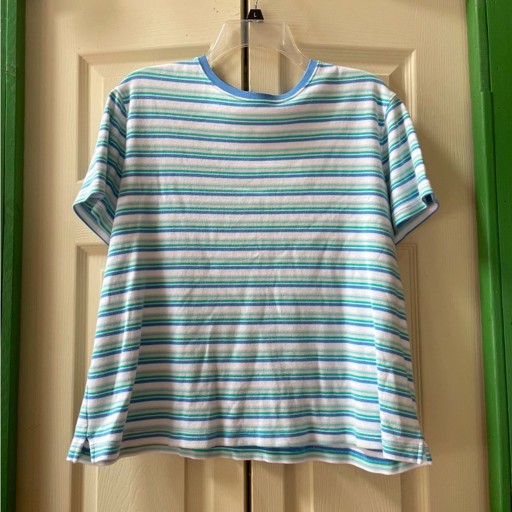 Kim Rogers Blue and White Striped Top